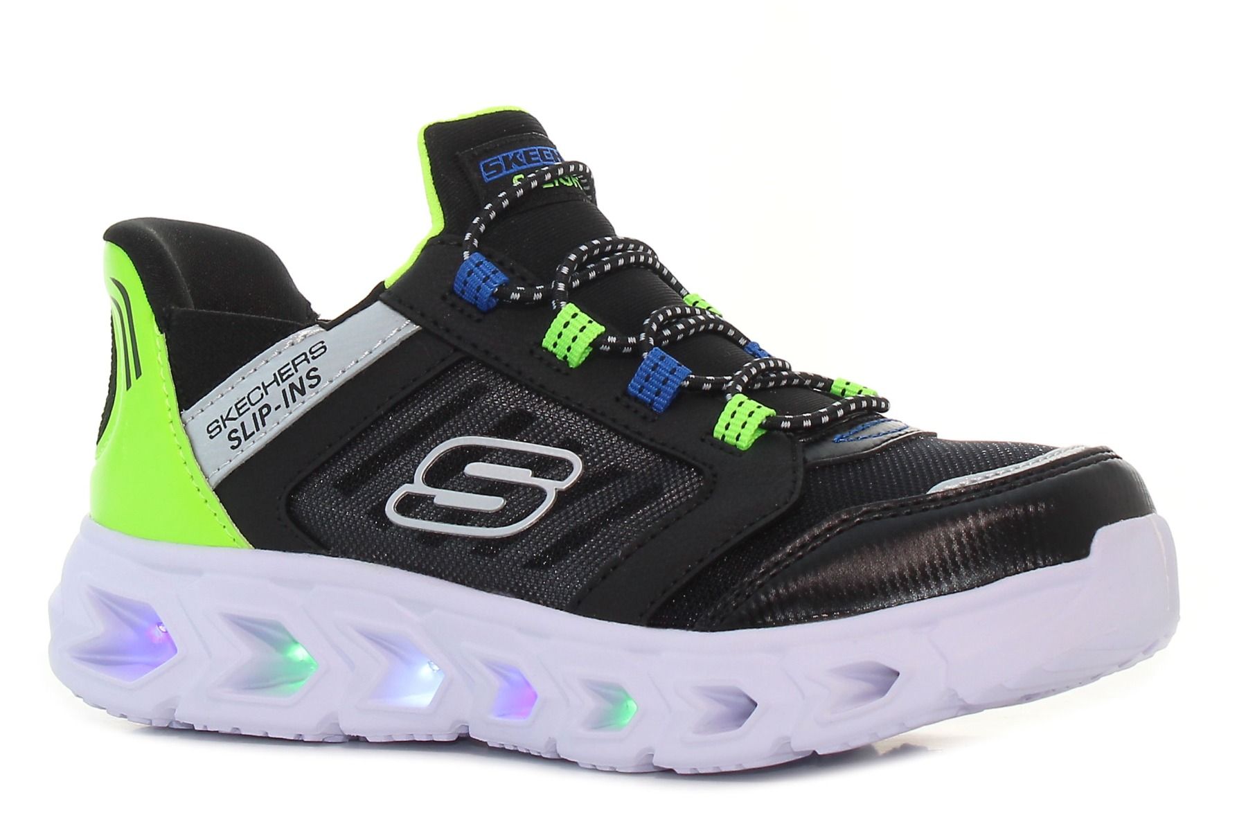 Skechers Hypno - Flash 2.0 - Odelux villogó fekete gyerek cipő
