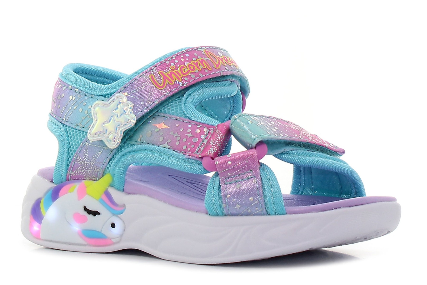 Skechers Unicorn Dreams Sandal villogó kék baba szandál