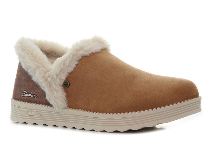 Skechers Arch Fit Dream - Winter Warmth barna női bebújós cipő-01