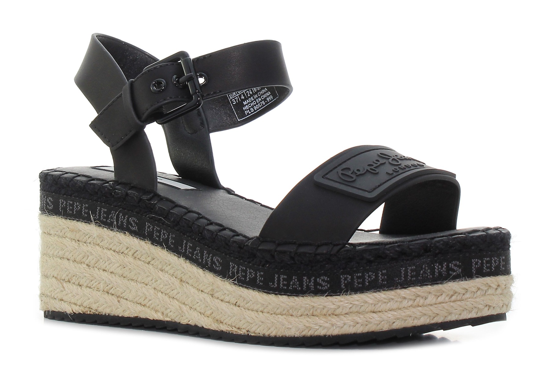 Pepe Jeans Witney Brand fekete női platform szandál