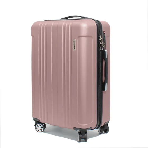 Borgo C-SEVEN rózsaszín nagyméretű bőrönd (93L)-01