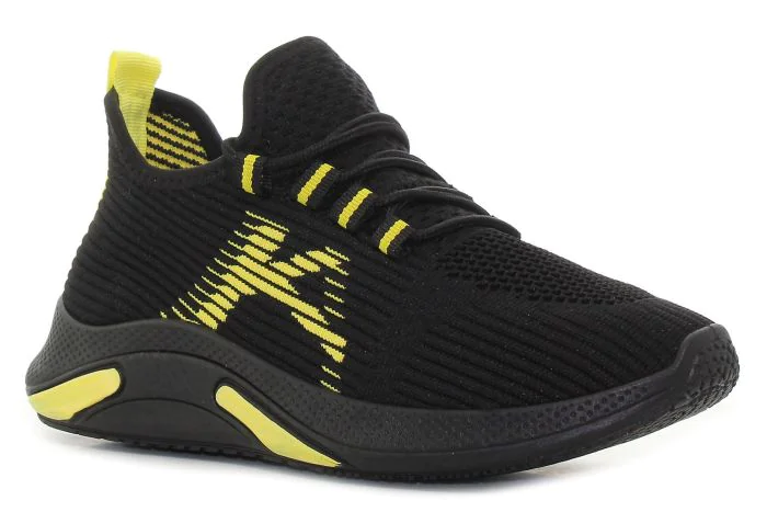Borgo K-Zero fekete-sárga női sneaker-01