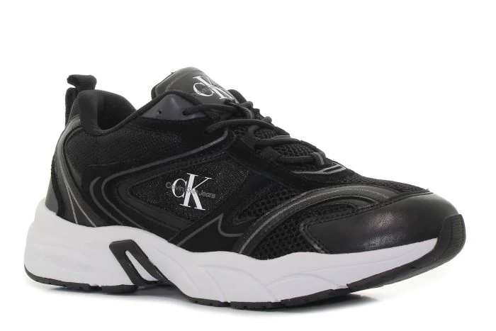 Calvin Klein Retro Tennis Su-Mesh fekete férfi cipő-01